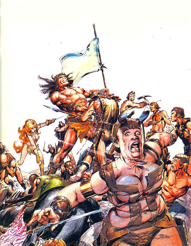 Conan and Red Sonja on Cartoonists Illustrators Portfolio cover 1970s