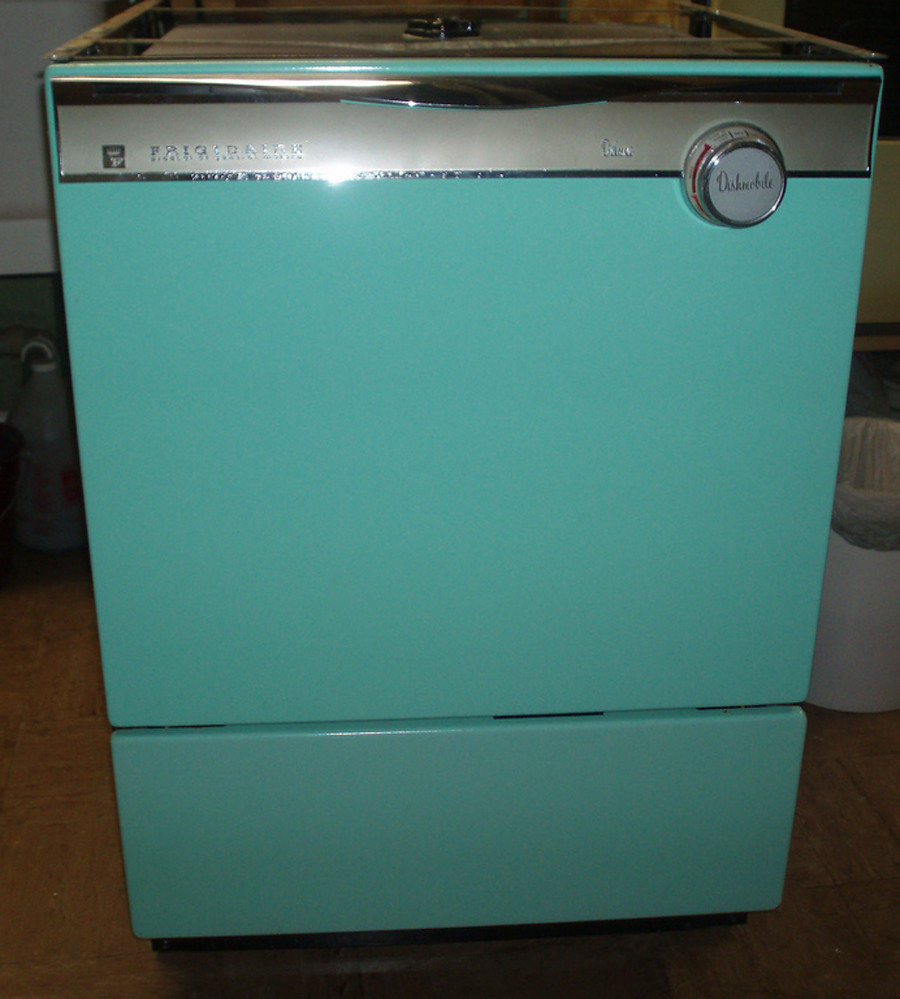 1964 turquoise spin-tube dishwasher