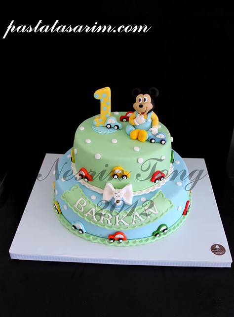 baby mickey mouse cake - barkan 1st birthday (Medium)