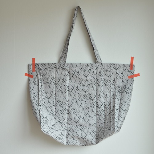 Leather pouch  + fabric tote