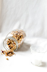 Granola with nuts and dried fruits