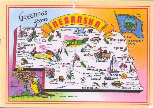 Greetings from Nebraska Mapcard