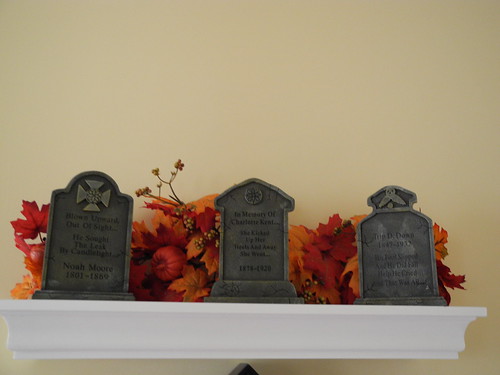 Halloween Indoor Graveyard by midgefrazel