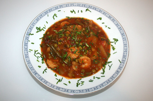 52 - Garnelen-Gemüse-Topf / Prawn vegetable stew - Serviert