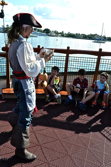 message in a bottle at florida pirate ship tour