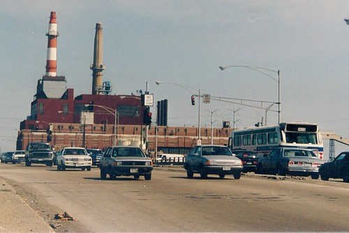 The Commonwealth Edison Comapny's coal fired Crawford Generating Station power plant.  Chicago Illinois.  April 1989. by Eddie from Chicago
