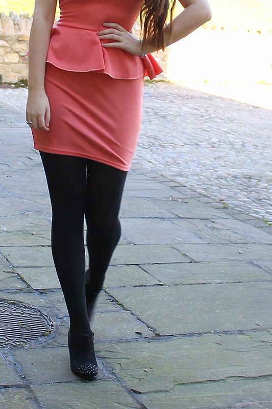 Chiara Fashion pink peplum dress