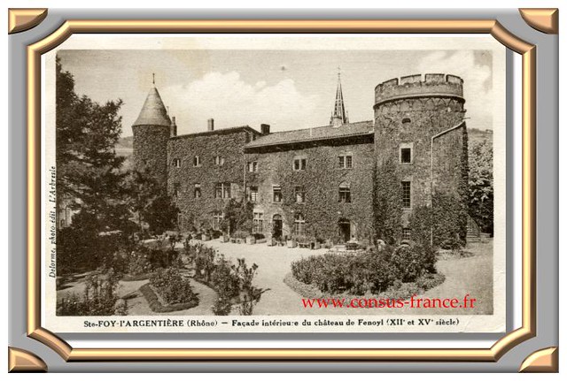 Ste Foy-l'Argentière - Facade intérieure du Château de Fenoyl -70-150