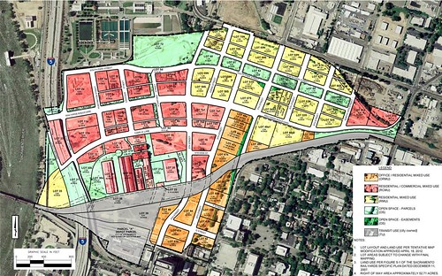 Sacramento Railyards conceptual site plan (courtesy of Inland American)