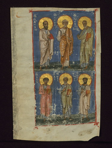 The Four Evangelists and Two Apostles, The four evangelists and the two chief apostles, Walters Manuscript W.530.C, fol. 211r by Walters Art Museum Illuminated Manuscripts