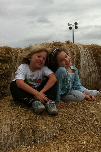 Catie and Morgan at the farm