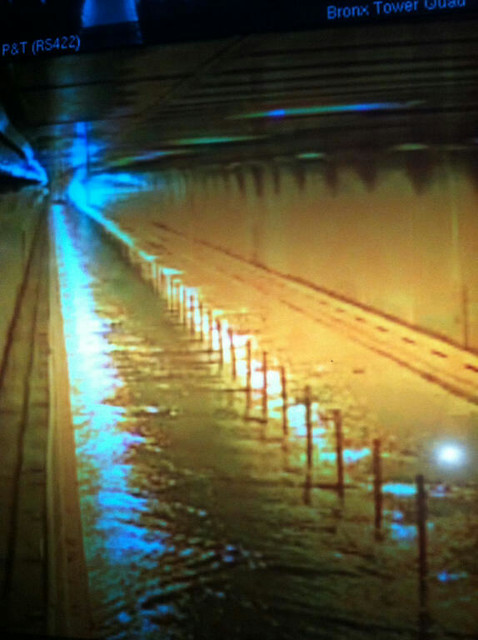 Floodwaters enter Hugh L. Carey Tunnel