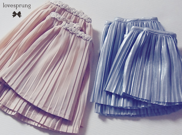 some pleated skirts