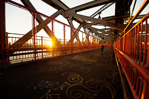 Williamsburg Bridge Sunset - New York City