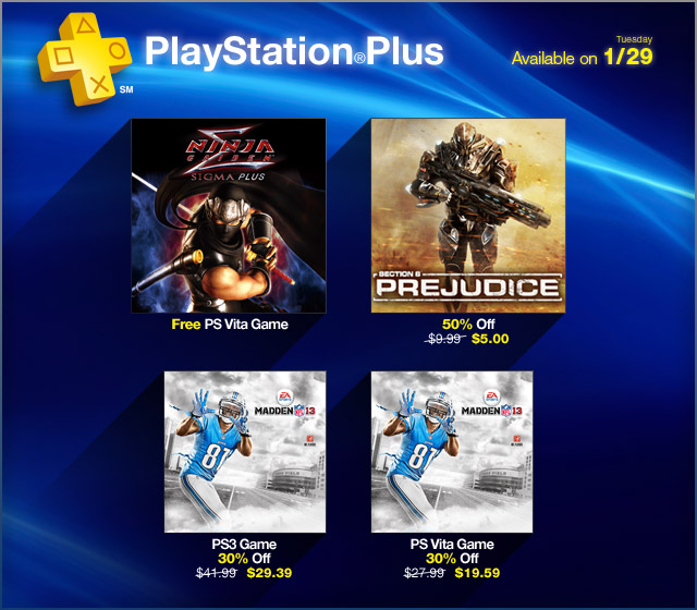 PlayStation Plus Update 1-29-2013