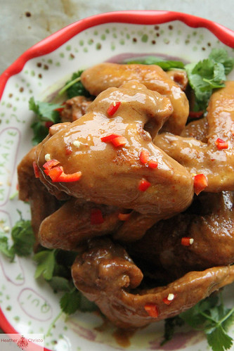 Crispy Thai Chicken Wings with Peanut Sauce