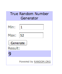 Random Number for a contest