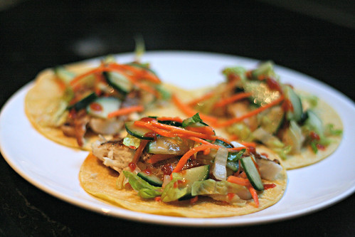 red snapper tacos with cucumber slaw