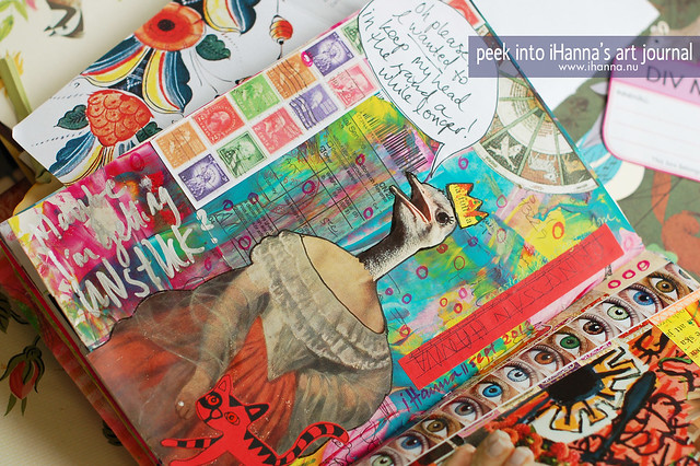right side page art journaling