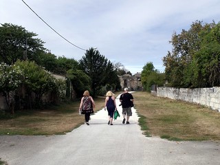 Walking to the Amphitheatre