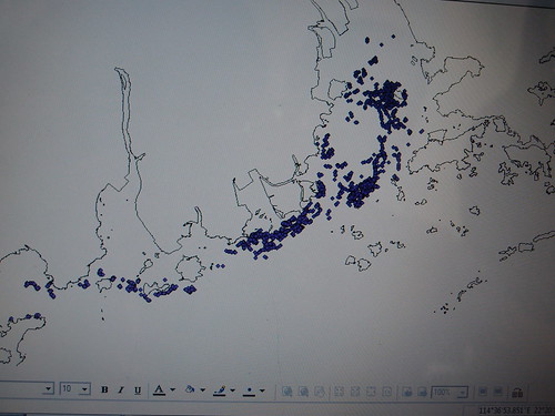 目前珠海中華白海豚國家保育區管理局進行的白海豚調查範圍圖