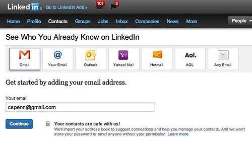 Import Contacts and Invite | LinkedIn