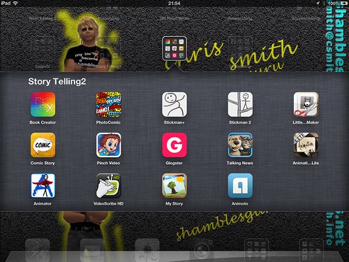 Digital Storytelling Apps on Shamblesguru's iPad (folder 2)