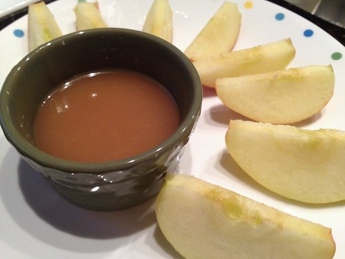salted caramel sauce with apples