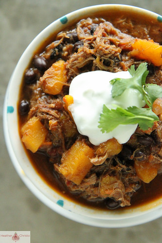 Pulled Pork and Butternut Squash Chili
