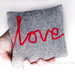 little love cushion in grey