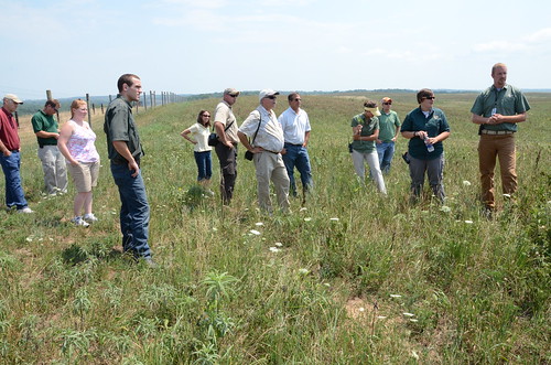 NRCS employees and partners recently visited the 60-acre project site to evaluate prairie conditions. The prairie is thriving, despite the current drought. 