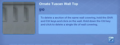 Ornate Tuscan Wall Top