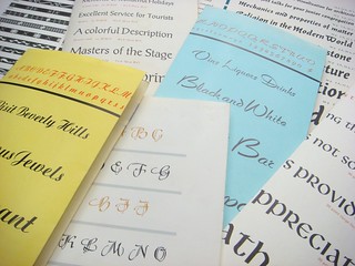 Assorted type specimen brochures
