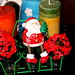 Little Santa on a "chai wala holder with glasses, which also doubles to place flowers or candles