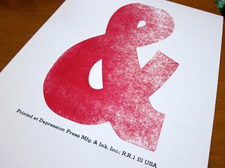 Ampersand letterpress poster print