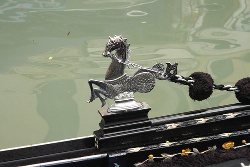 Gondola detail and reflection, Venice