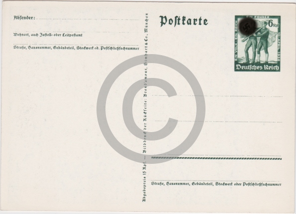 Pohľadnica Prapaganda Nemecká ríša 13.3.1938