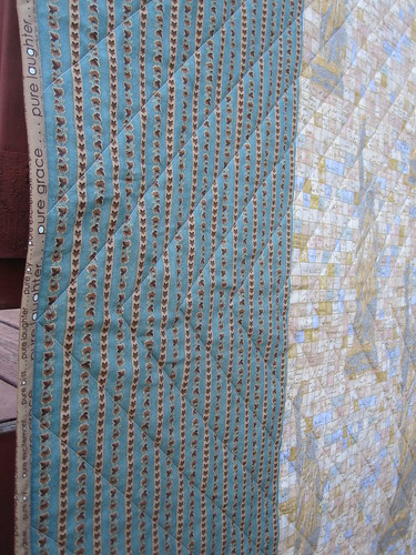 detail of back of Giant Granny quilt