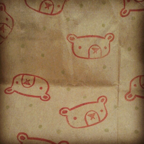 This bear is indifferent to being on wrapping paper. #bears #indifference
