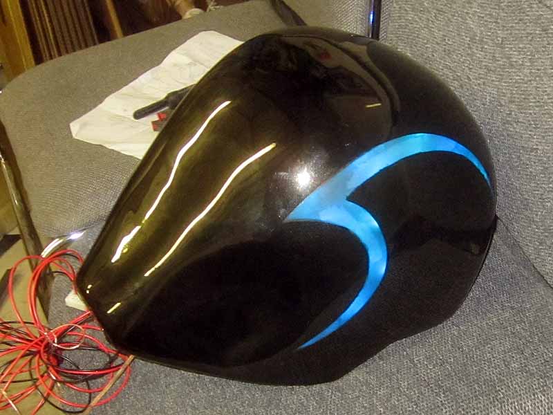 IO Helmet Completed with Lighting