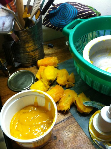 Pureeing Mango