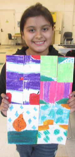 abstracts with oil pastels