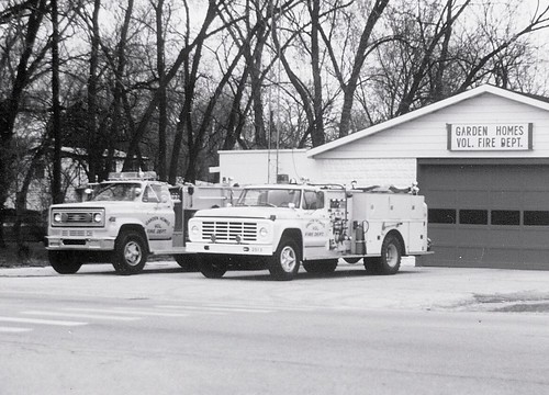 Garden Homes Volunteer Fire Station  on West 119th Street. Garden Homes Illinois. ( South suburban Alsip IL area) April 1990. by Eddie from Chicago