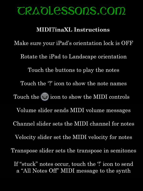 MIDITinaXL Instructions