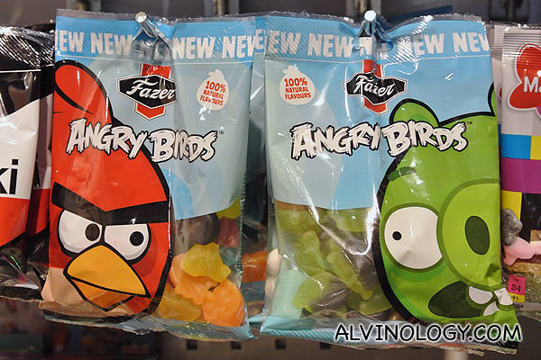 Of course, there's Angry Birds everywhere - like these Angry Birds candies