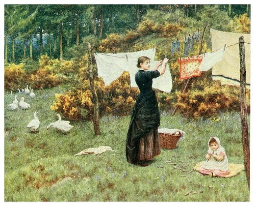 014- Tendiendo la ropa-Happy England as painted by Helen Allingham-1903
