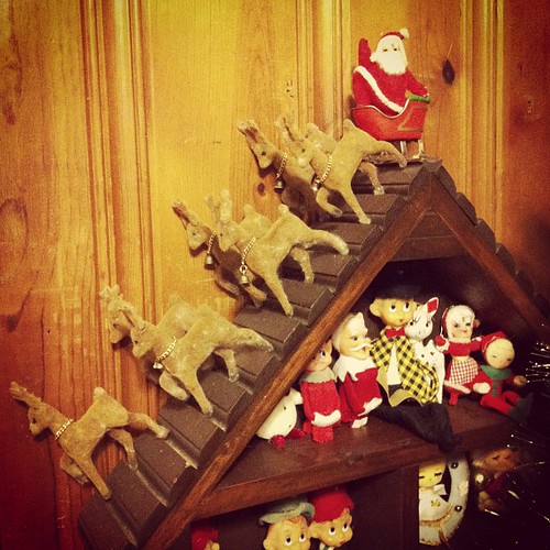 Santa ad his sleigh.