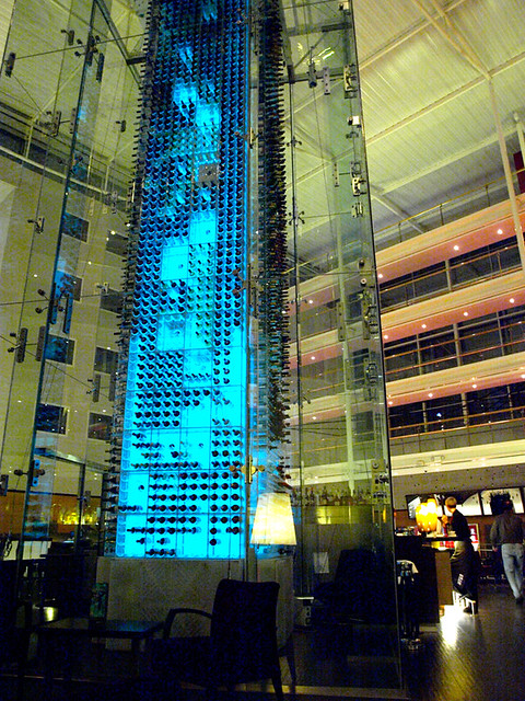Wine Tower at Radisson Hotel , Stansted Airport, London