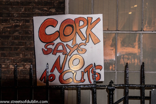 The City Of Dublin At Night: Cork Says No To Cuts by infomatique