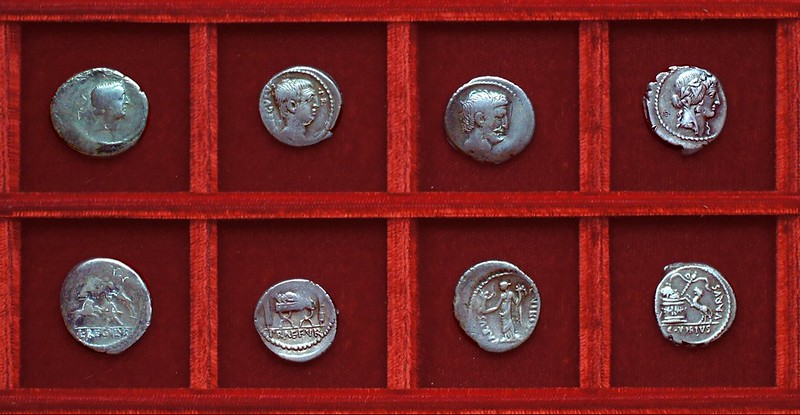 RRC 494-30,31,32,36 L.LIVINEIVS REGVLVS, C.VIBIVS VARVS, Livineia, Mark Antony, Vibia, Ahala collection Roman Republic